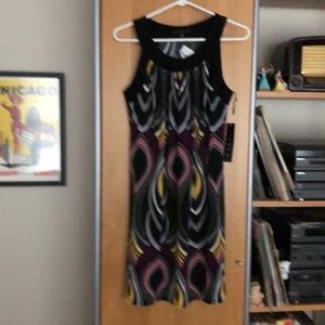 Tiana B. Summer dress. Black & Magenta, M